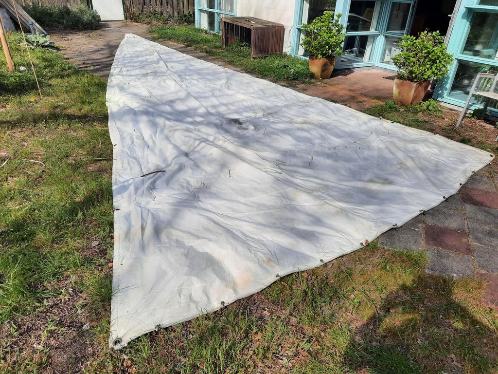 Stevig dacron zeil, Ophalen of Verzenden, Gebruikt, Minder dan 15 m²
