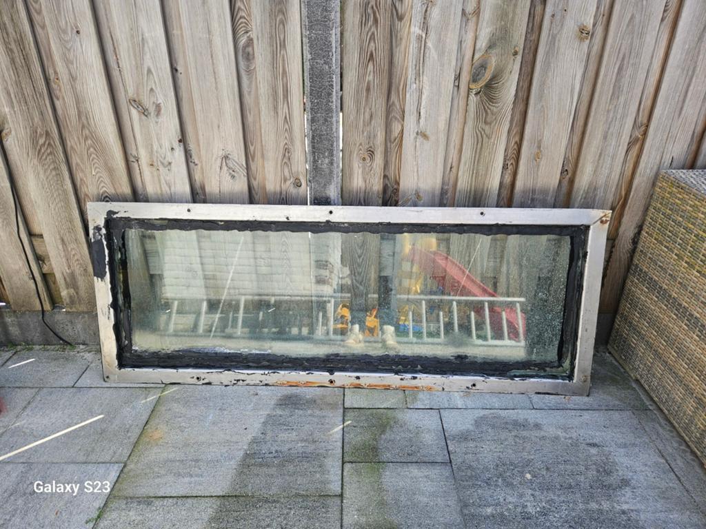 RVS kozijn met 3-laags glas voor vijver - 160x60 cm, Ophalen of Verzenden