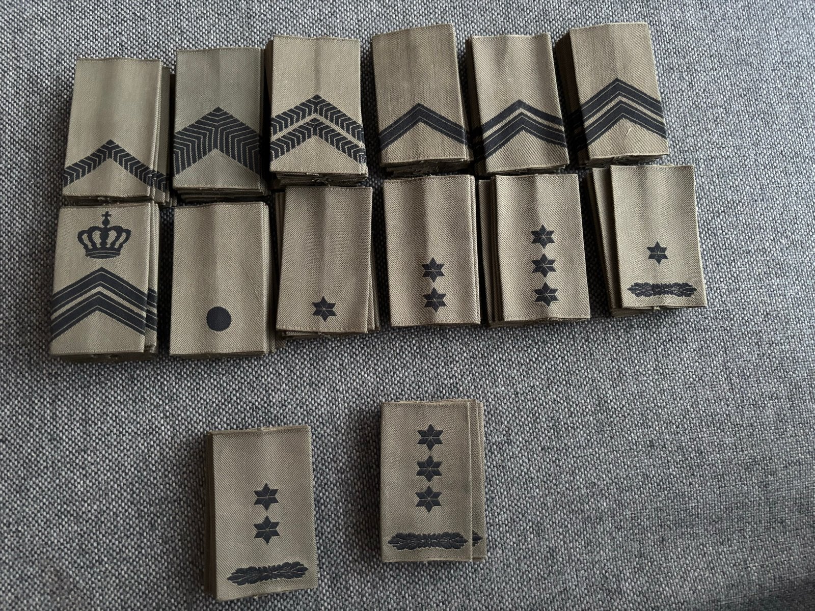 GVT Rangen in Zwart tm kolonel prijzen vanaf 2,50 per setje, Verzenden, Landmacht, Nederland, Embleem of Badge