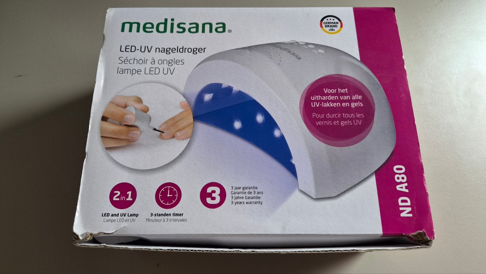 Medisana LED-UV Nageldroger ND A80 - Nieuw in Verpakking, Ophalen of Verzenden, Nieuw, Overige typen