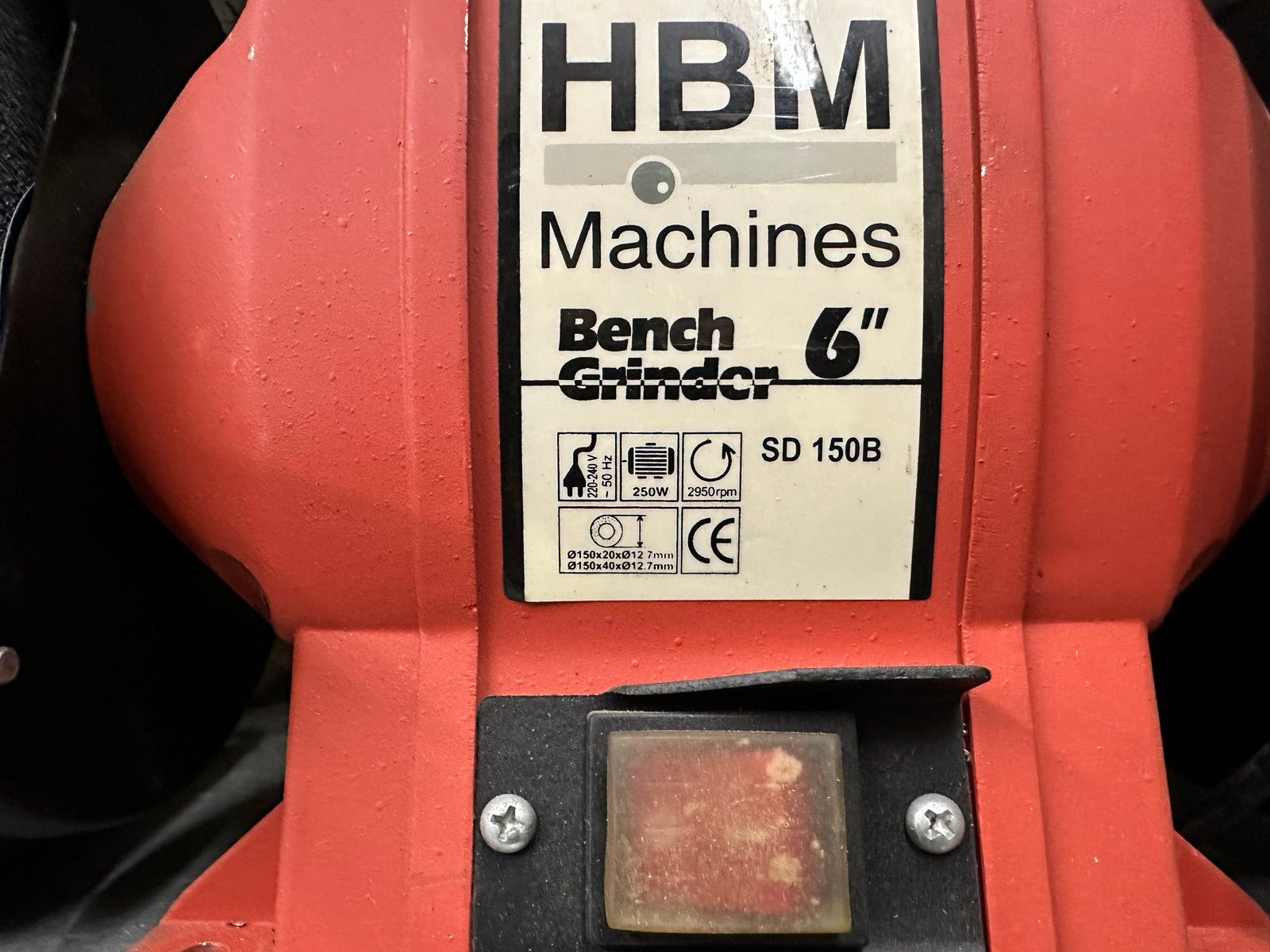 HBM Machines Bench Grinder 6" SD 150B Slijpmachine, Ophalen, Gebruikt, Minder dan 700 watt, Werkbankslijpmachine