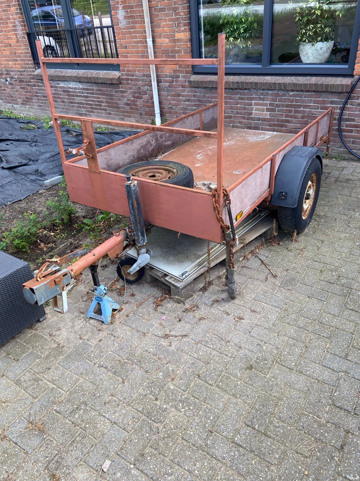 Aanhanger voor onderdelen of opknapbeurt, Ophalen, Gebruikt
