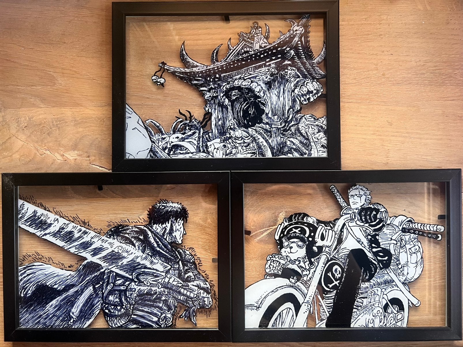 Manga/Anime glass painting, Antiek en Kunst, Kunst | Overige Kunst, Ophalen of Verzenden