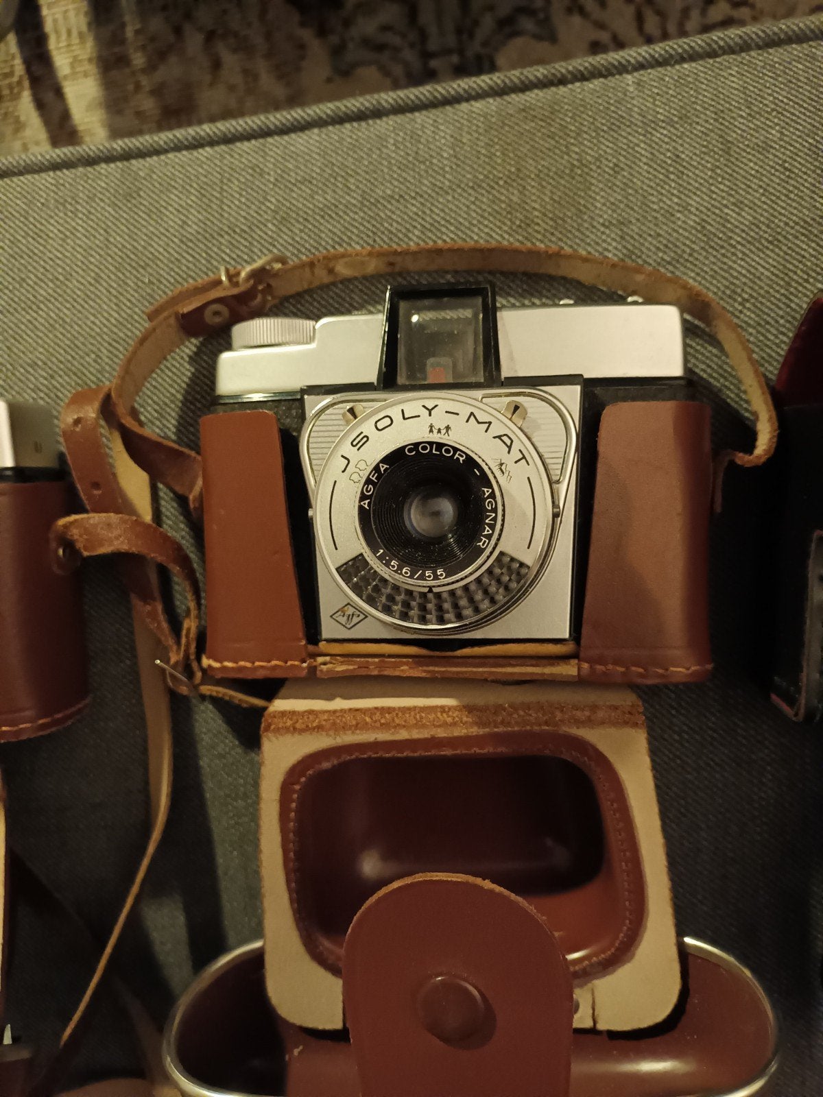 Vintage Agfa Isoly-Mat camera met Agfatronic 320 A flitser, Audio, Tv en Foto, Ophalen of Verzenden, Niet werkend, Compact, Overige Merken