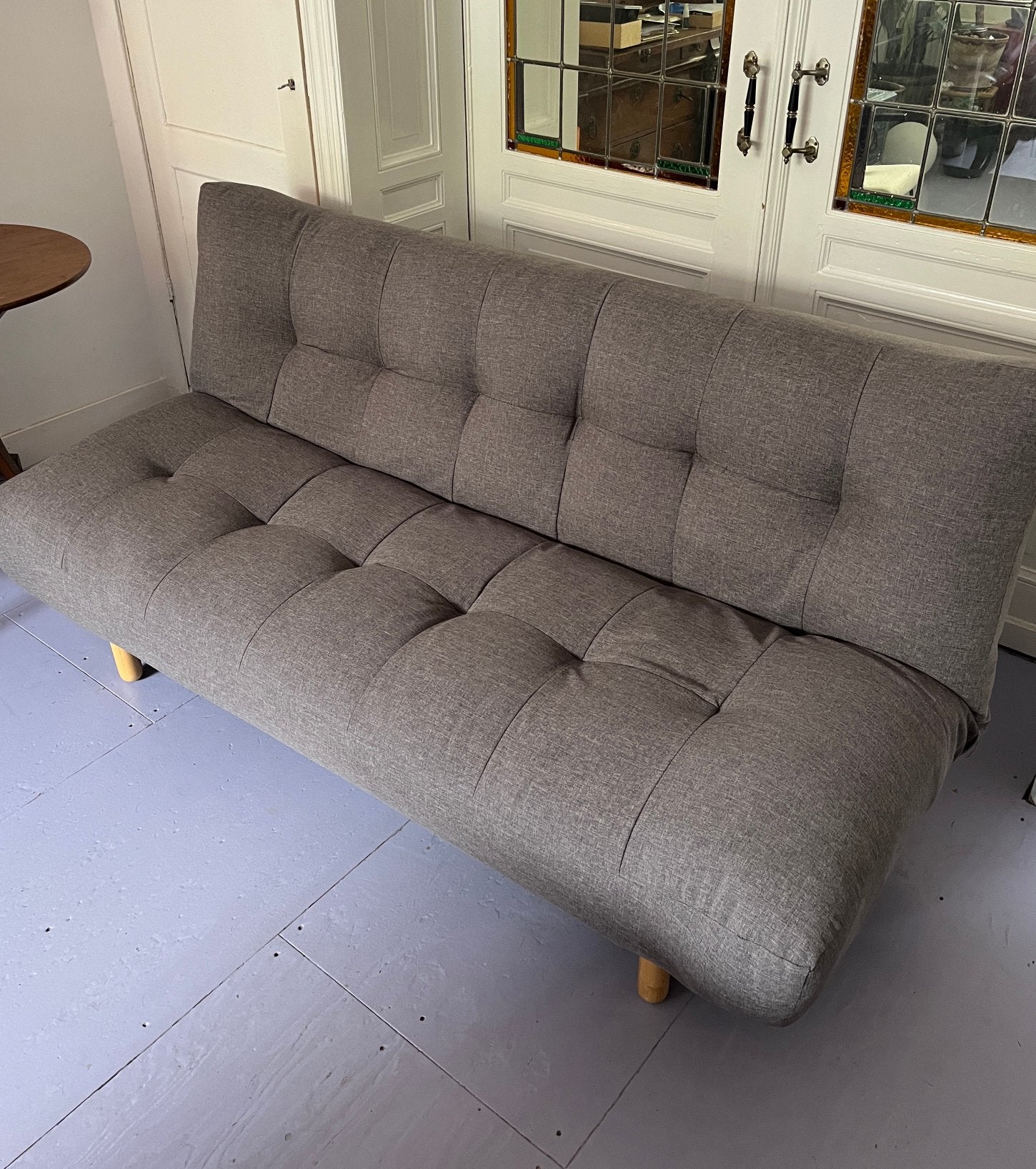 Gratis tweezits-slaapbank (begane grond), Ophalen, Gebruikt, 150 tot 200 cm, Tweepersoons