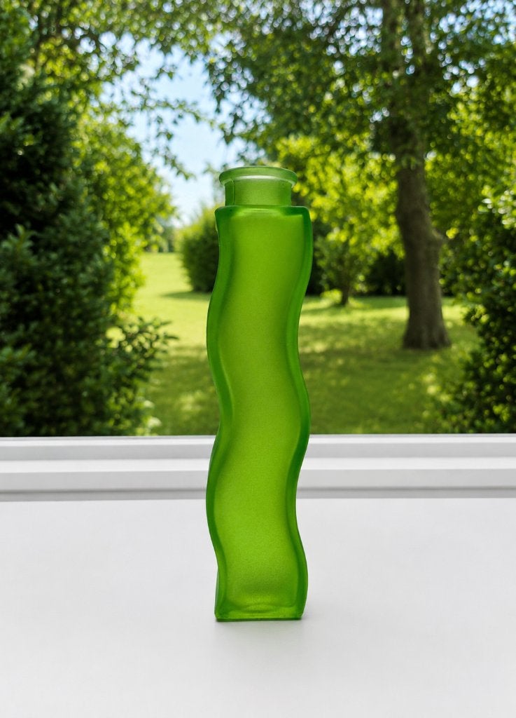 IKEA - Skämt vaas in lichtgroen, Huis en Inrichting, Ophalen of Verzenden, Groen, Glas