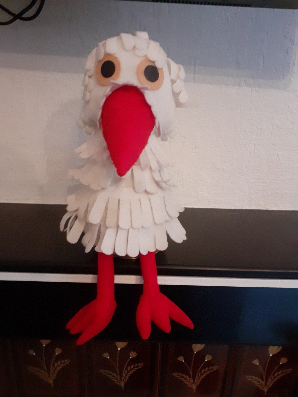 Juffrouw Ooievaar Fabeltjeskrant handpop, Ophalen of Verzenden, Zo goed als nieuw, Pop