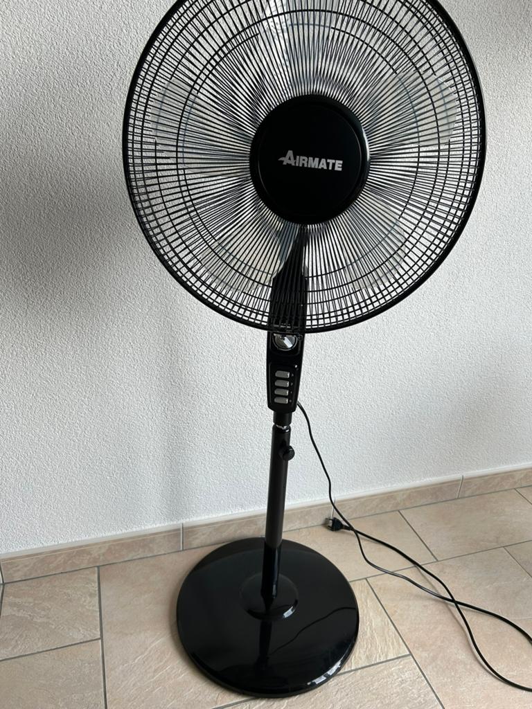 Airmate FS4027 T2 statiefventilator zwart, Witgoed en Apparatuur, Ventilatoren, Ophalen, Zo goed als nieuw, Statiefventilator