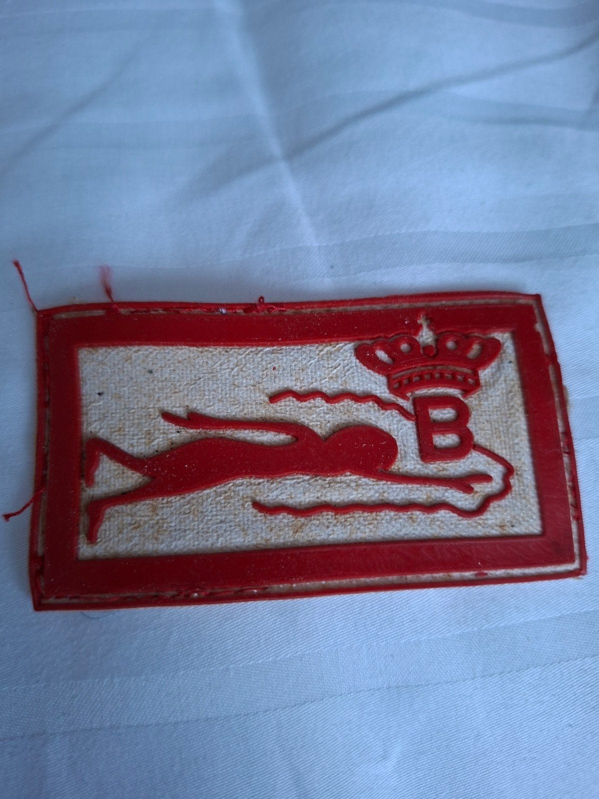 Vintage Zwemdiploma B Badge - Koninklijke Nederlandse, Ophalen of Verzenden, Gebruikt