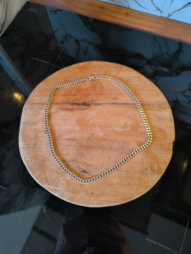 Stoere zilveren herenketting, Sieraden, Tassen en Uiterlijk, Kettingen, Onbekend, Ophalen of Verzenden, Zo goed als nieuw, Onbekend