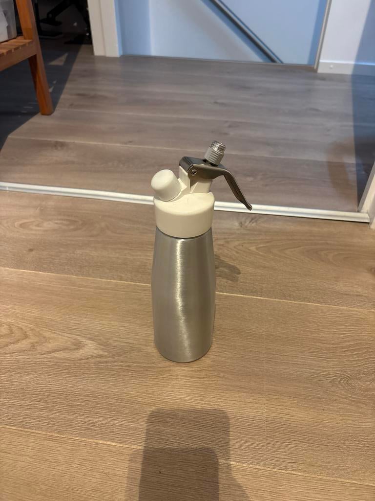 Slagroomspuit RVS - 500 ml, Ophalen of Verzenden, Zo goed als nieuw