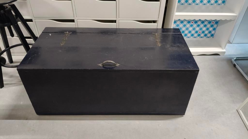 Opbergkist Speelgoedkist donkerblauw 100x50x40 cm, Ophalen, Gebruikt, 50 tot 100 cm, ?