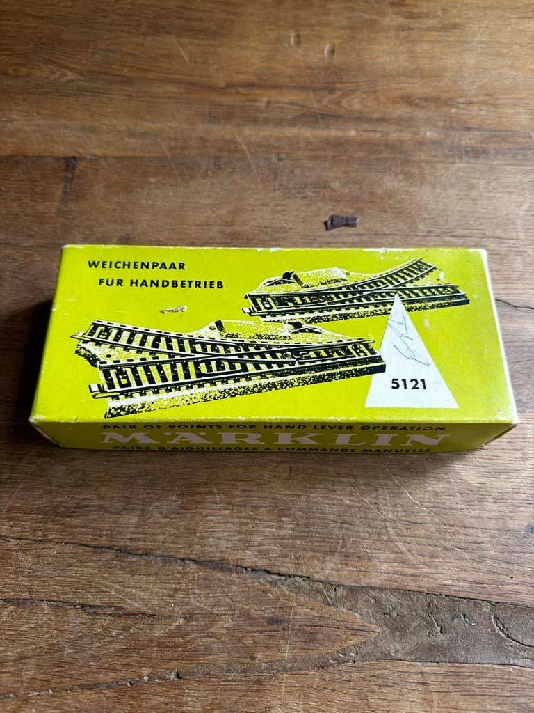 Märklin 5121 Wisselpaar voor handbediening, Wisselstroom, Gebruikt, Rails, Ophalen of Verzenden