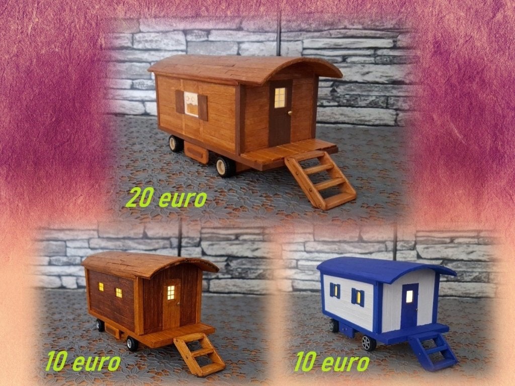 Div Woonwagens Miniatuur met verlichting. AANBIEDING, Verzenden, Nieuw, Decoratie