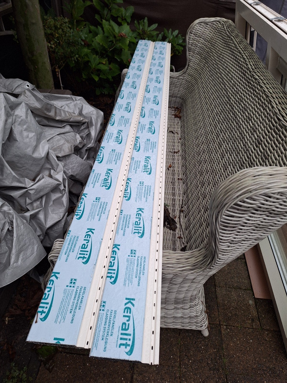 Keralit gevelpanelen / gevelbekleding creme 9001 met nerf, Ophalen, Nieuw, Overige materialen, Minder dan 20 mm