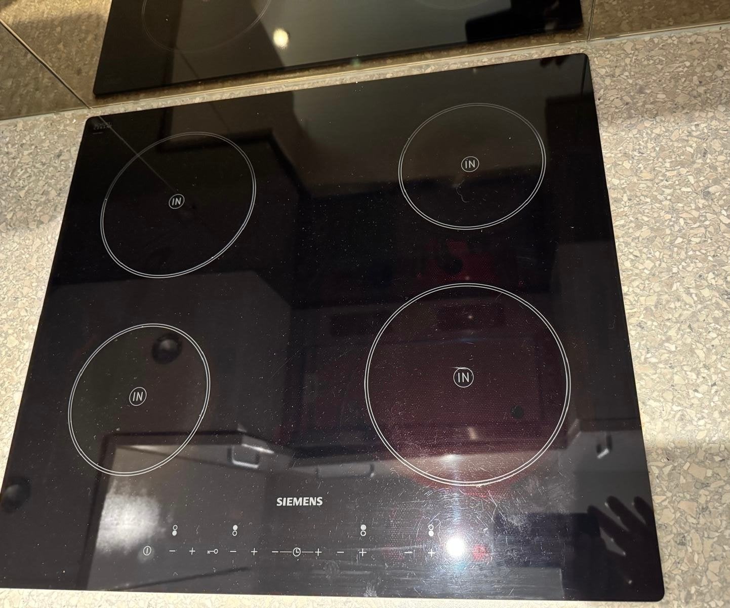 Siemens inductiekookplaat - 4 zones, touchbediening, Witgoed en Apparatuur, Ophalen, Gebruikt, 4 kookzones, Inbouw