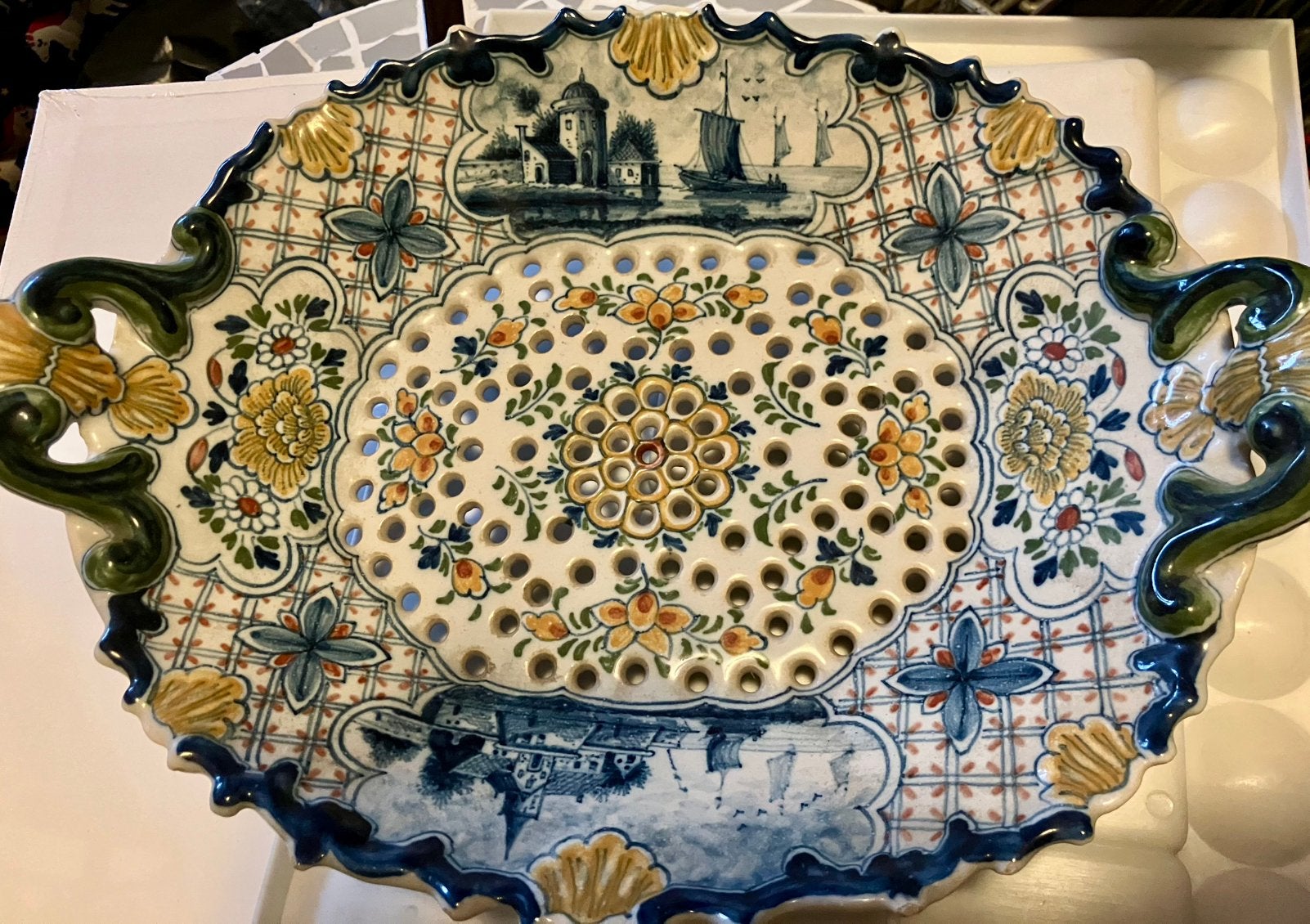 Tichelaar Makkum grote fruittest model 549, Antiek en Kunst, Ophalen