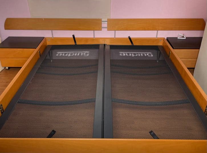 Auping 180x200 compleete bed, Huis en Inrichting, Slaapkamer | Bedden, Ophalen, Verstelbaar, Bruin, Tweepersoons