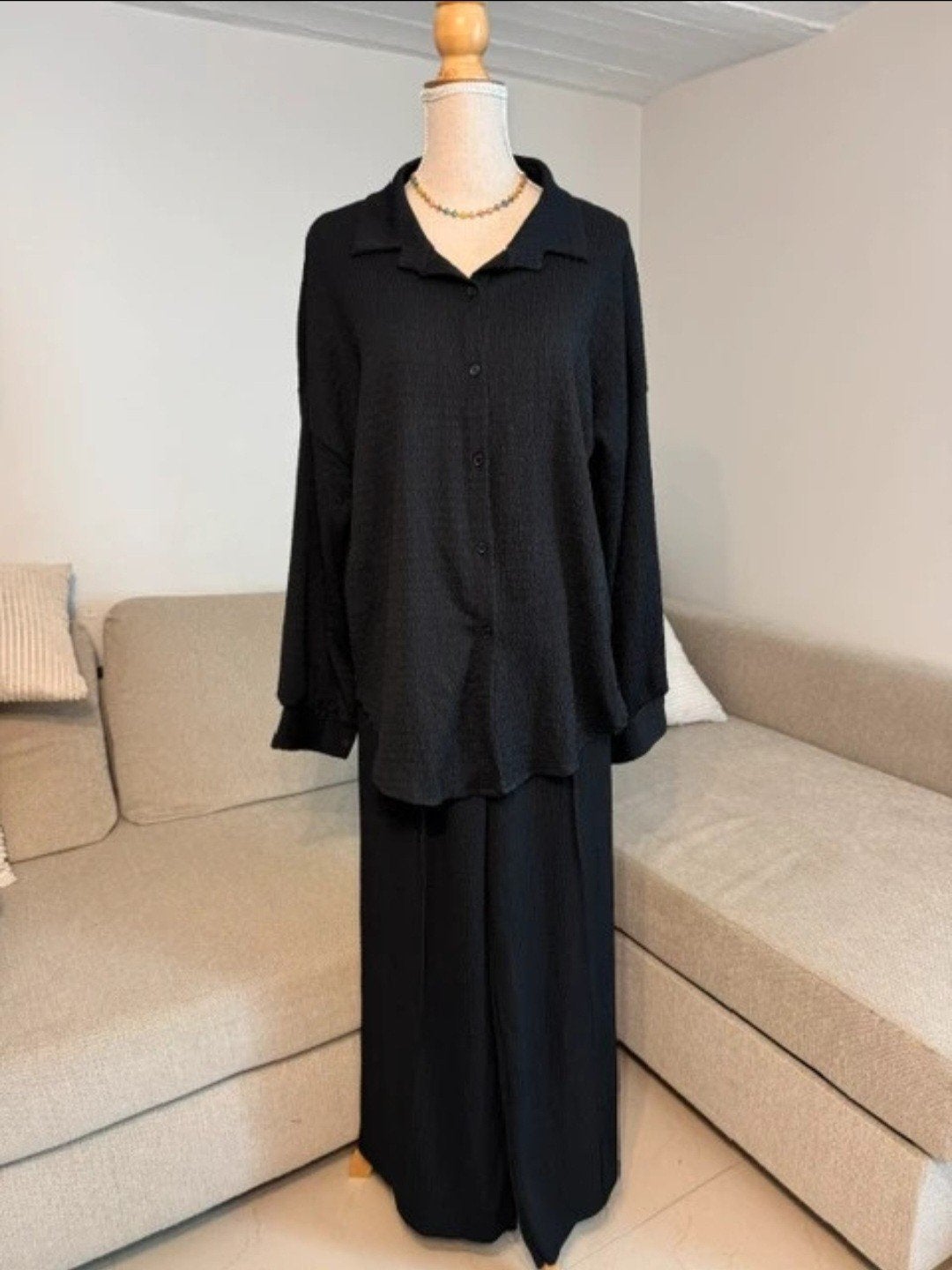 Stijlvolle Zwarte Co-ord Set - Comfortabel en Chic, Ophalen of Verzenden