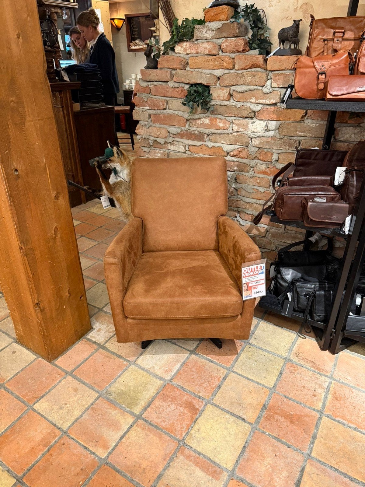 Draaifauteuil Oslo gestoffeerd in microleder., Huis en Inrichting, Fauteuils, Ophalen, Nieuw, 75 tot 100 cm, Landelijk