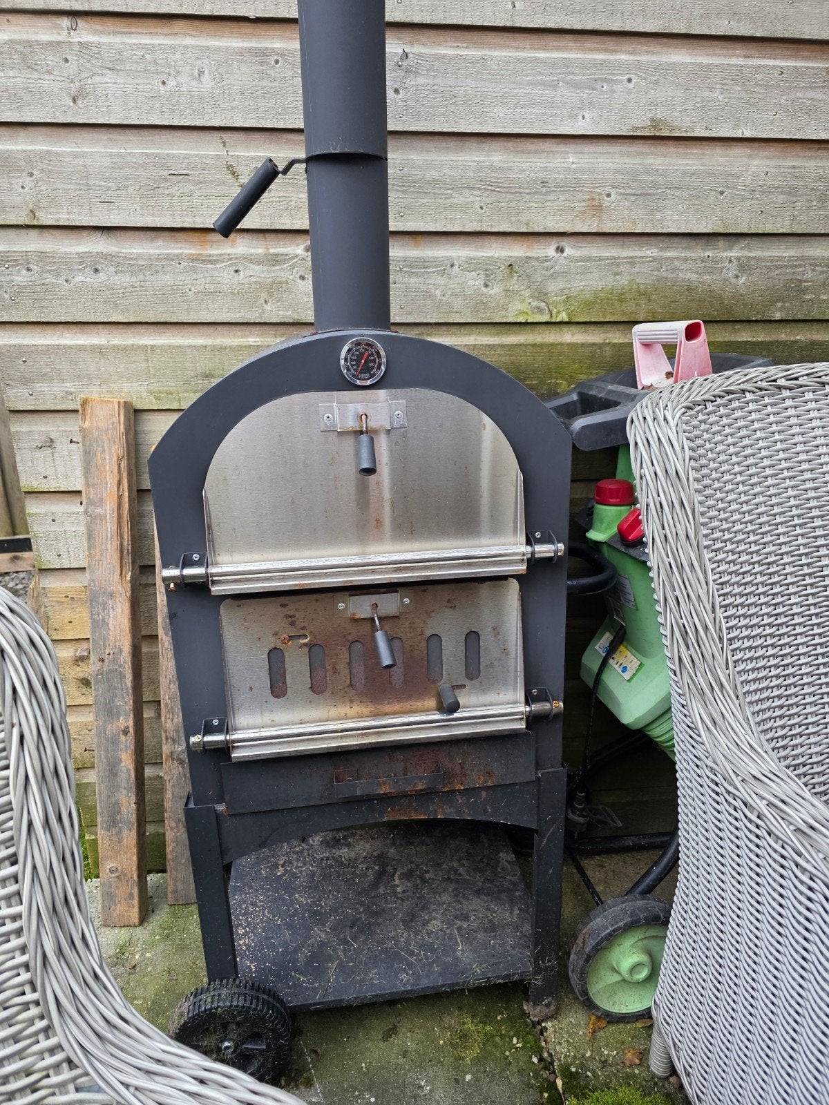 Pizzaoven op kolen - Perfect voor buiten koken!, Tuin en Terras, Ophalen, Gebruikt, Onbekend