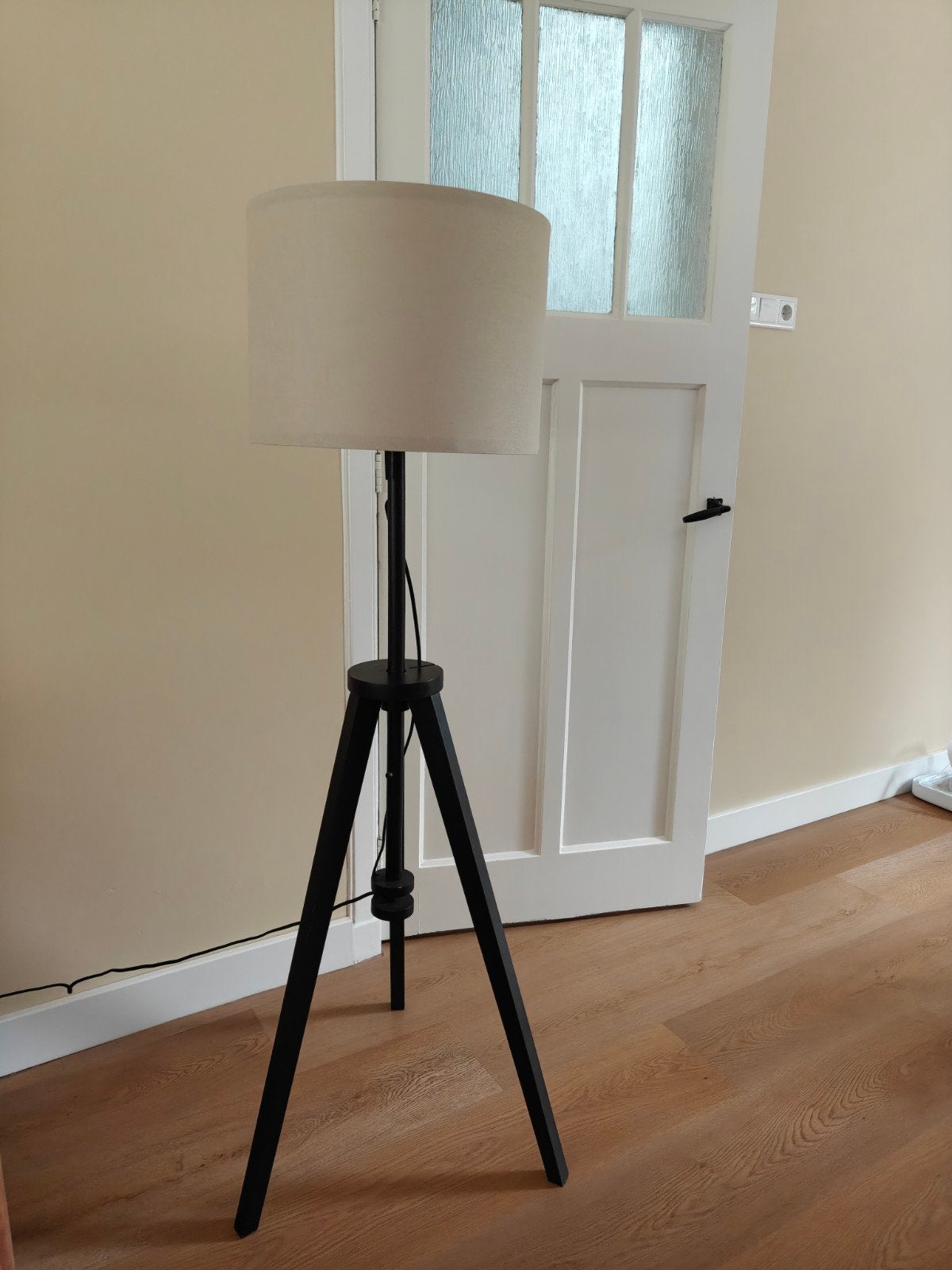 Ikea - twee stijlvolle vloerlampen met stoffen kap, Ophalen, Gebruikt, Modern, Scandinavisch, 100 tot 150 cm