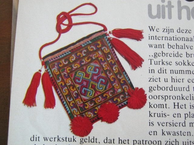 Borduurpatroon   Folklore tas  nr 1981 do, Verzenden, Nieuw, Handborduren, Patroon