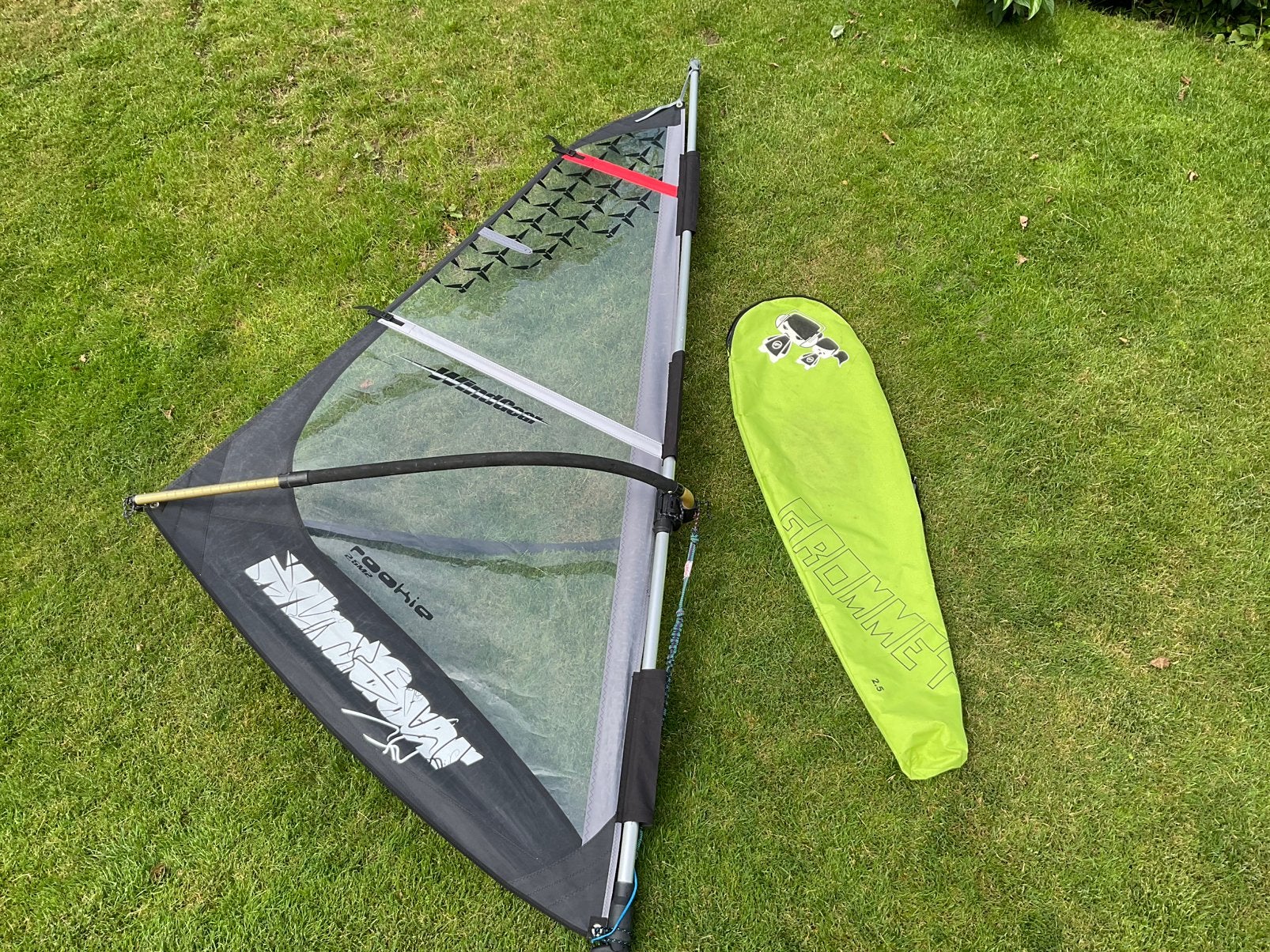 Windsurf zeil RRD Rookie 2.5m2 met giek en mast, Gebruikt, Met giek, Minder dan 3.5 m², RRD