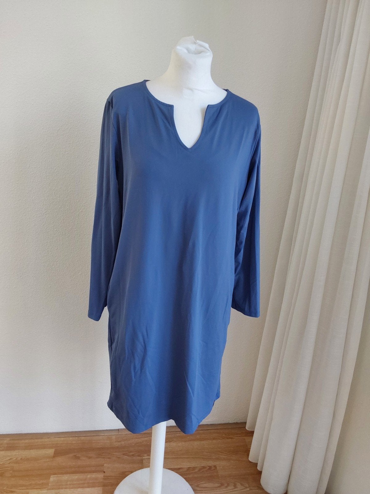 Prachtige blauwe jurk van Glam maat 40, travelstof, Glam, Verzenden, Zo goed als nieuw, Blauw