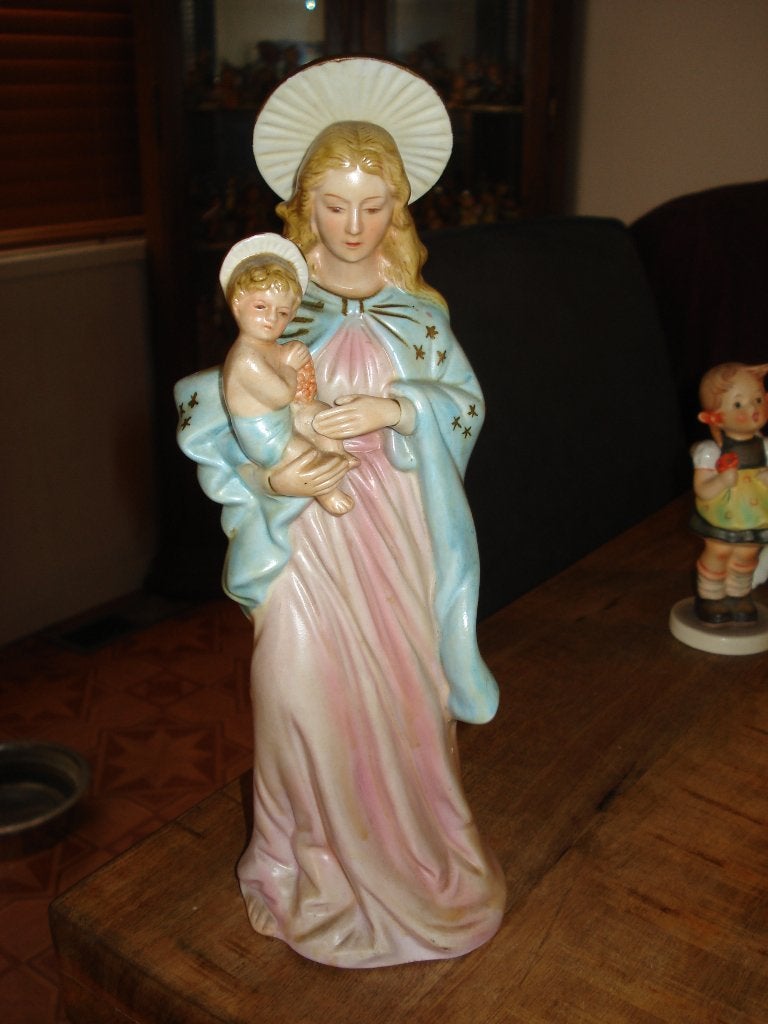 Maria beeld met kindje Jezus, Ophalen of Verzenden