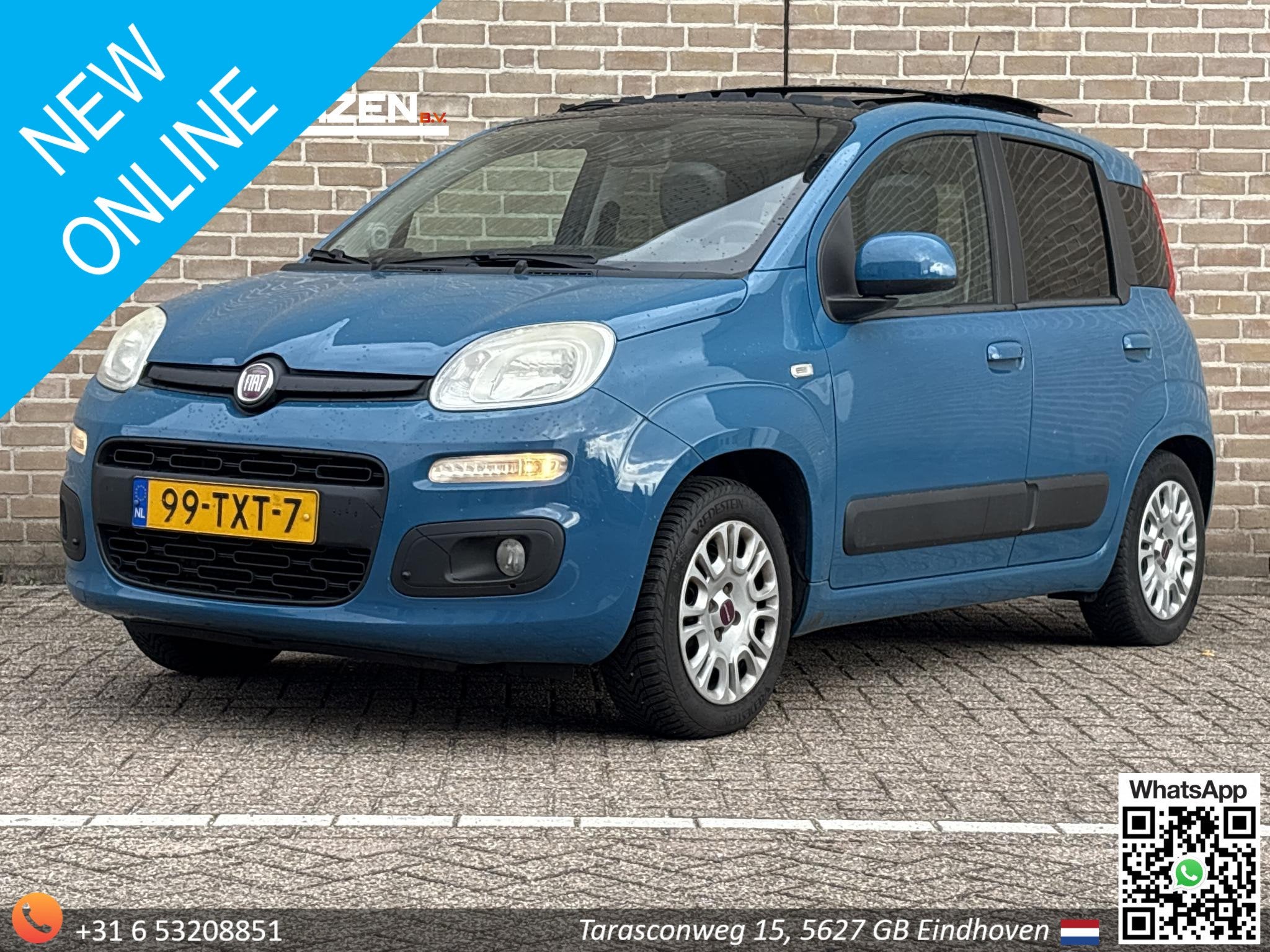 Fiat Panda 0.9 TwinAir Lounge | Pano | Airco | 5-Deurs | Tre, Auto's, Euro 5, Zwart, Panda, Origineel Nederlands