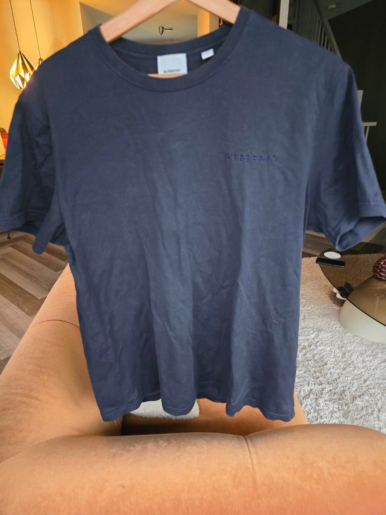 Burberry T-shirt Zwart Maat L, Ophalen, Maat 52/54 (L), Zwart, Gedragen
