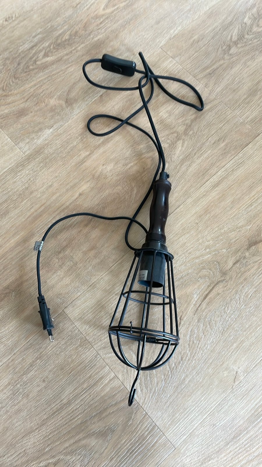 werklamp met kooi, Huis en Inrichting, Gebruikt, 60 watt of meer, Overige lichtkleuren, Overige typen
