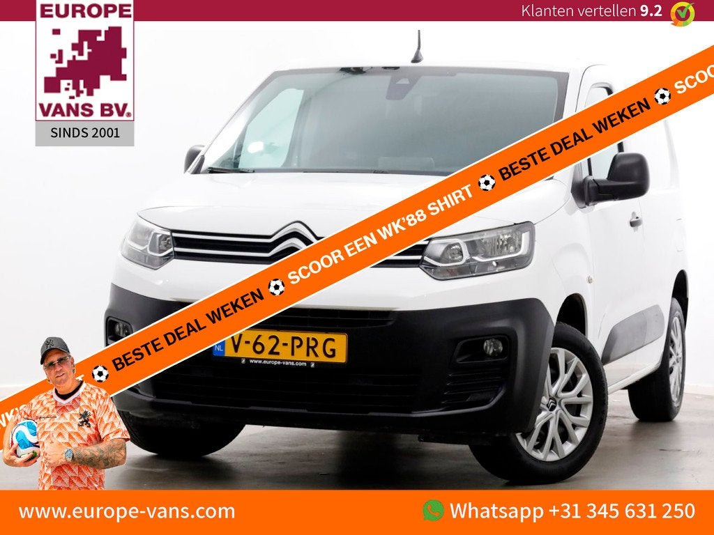 Citroën Berlingo 1.2 PureTech 110pk Benzine Airco/Navi/Came, Gebruikt, 1199 cc, Citroën, Wit