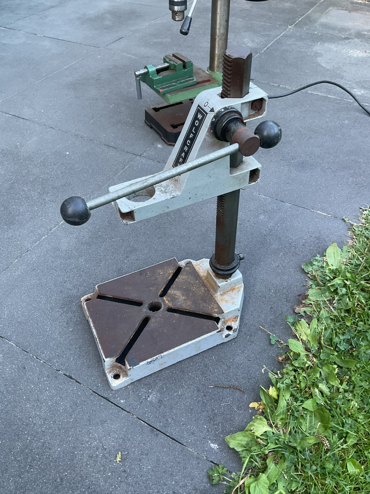 Kolomboormachine maken van je boormachine Wolfcraft, Ophalen, Zo goed als nieuw, Boormachine