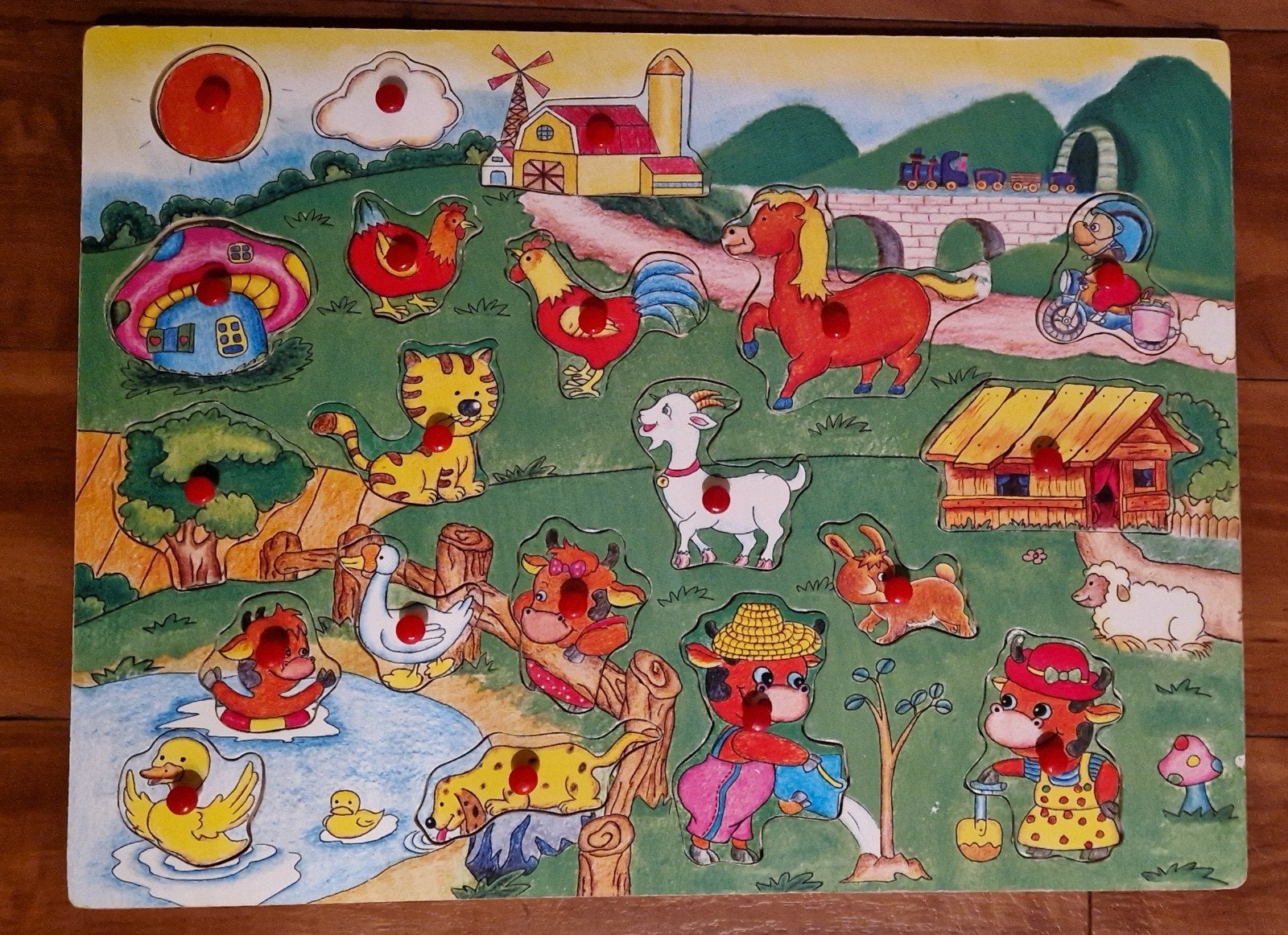 mooie boerderij puzzel, Ophalen