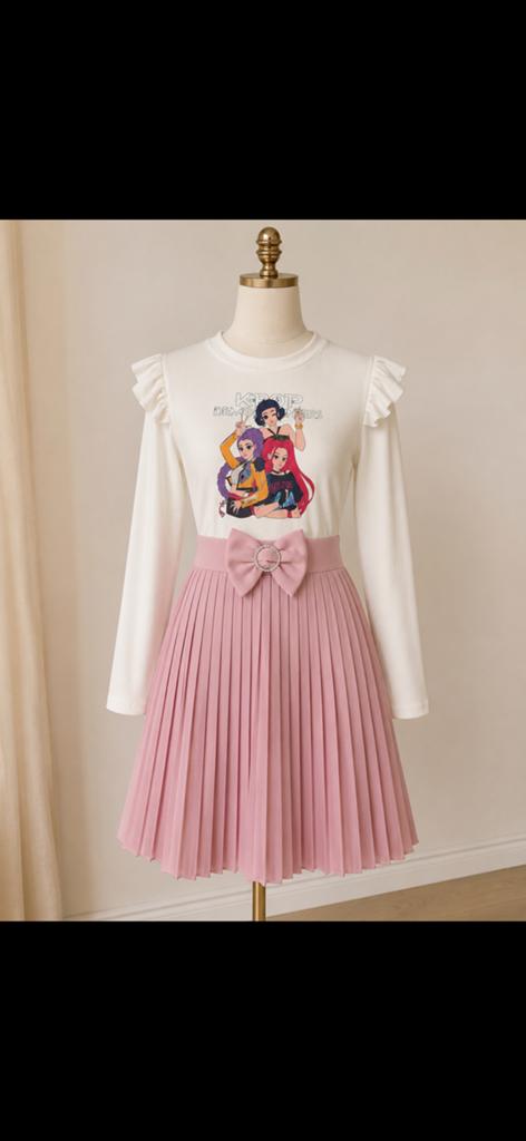 K-pop Jurkje voor meisjes (2-8 jaar), Kinderen en Baby's, Babykleding | Maat 86, Ophalen of Verzenden, Nieuw, Meisje, Jurkje of Rokje