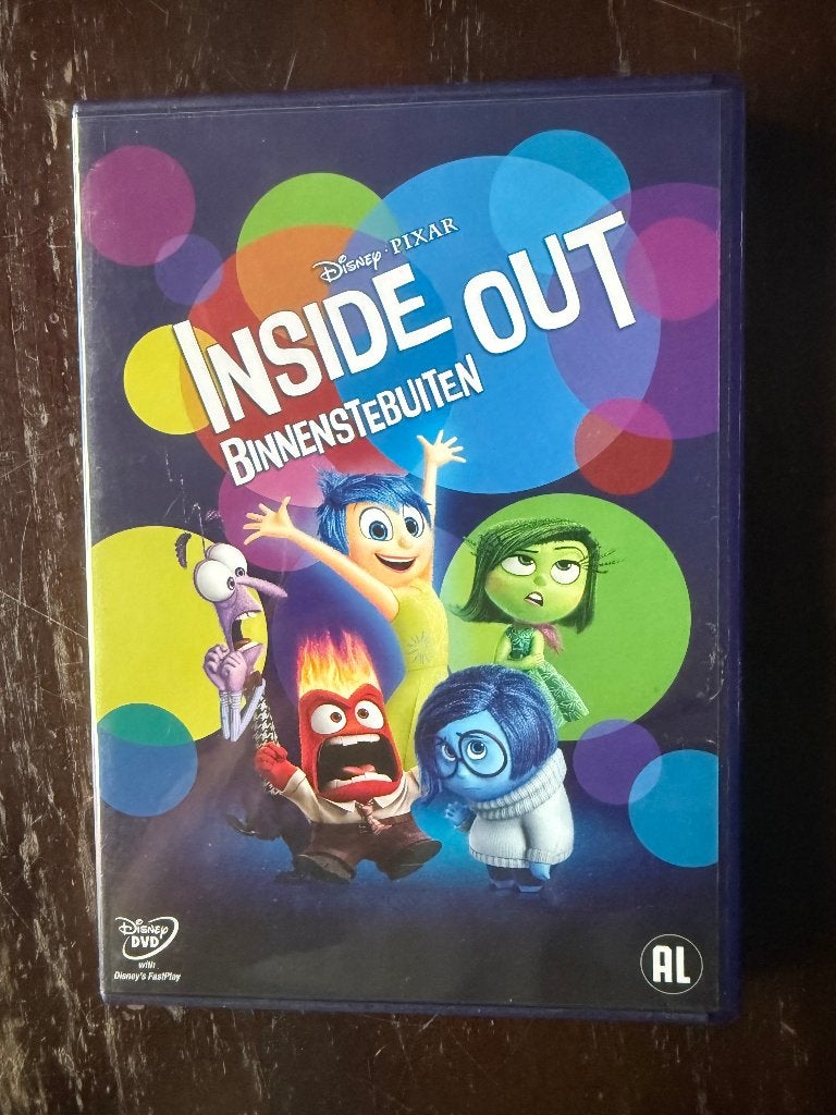 Disney Pixar Inside Out ( Binnenstebuiten ) DVD, Europees, Bonusmateriaal, Tekenfilm, Alle leeftijden