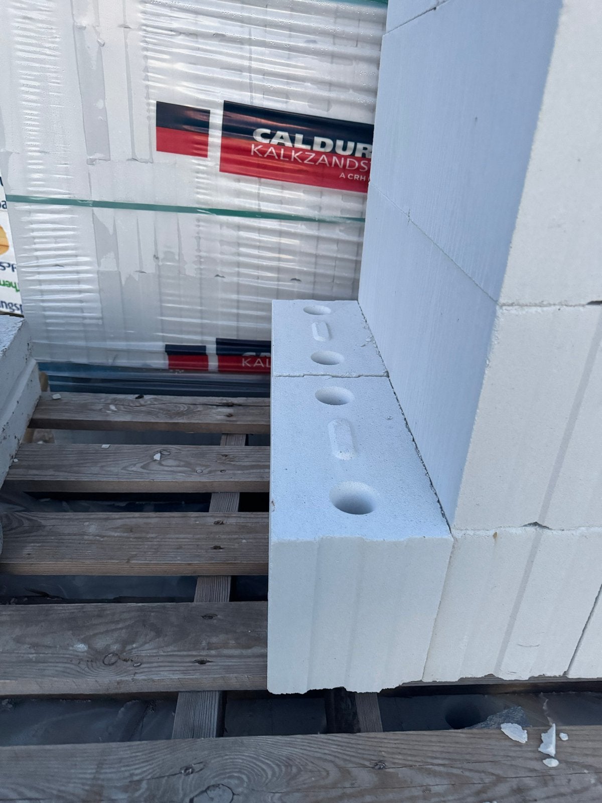 Calduran lijmblok L150/198 150x198x297 mm CS12 - 672 stuks, Doe-het-zelf en Verbouw, Ophalen, Zo goed als nieuw, Kalkzandstenen
