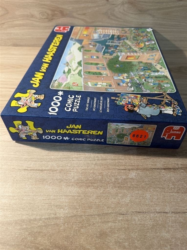 Jan van Haasteren - de kunstmarkt - 1000 stuks - s6621, Verzenden, 500 t/m 1500 stukjes, Zo goed als nieuw