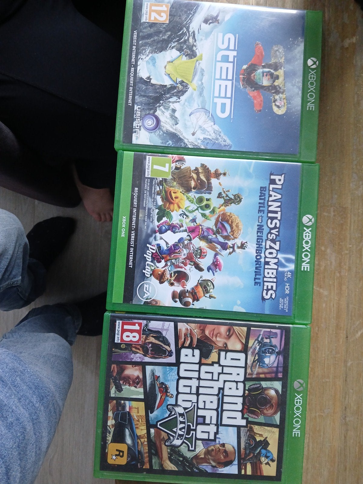 3 Xbox One Games: GTA V, Steep, Plants vs. Zombies, Ophalen of Verzenden, Gebruikt