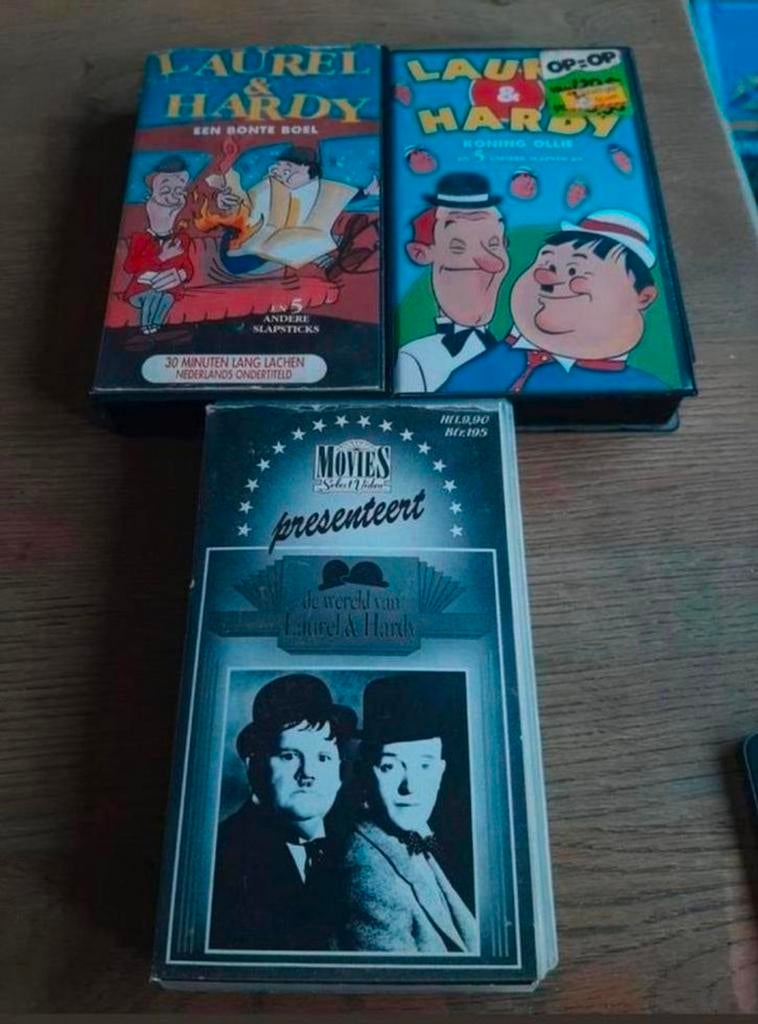 Laurel & Hardy videobanden, Alle leeftijden, Ophalen of Verzenden, Gebruikt, Komedie