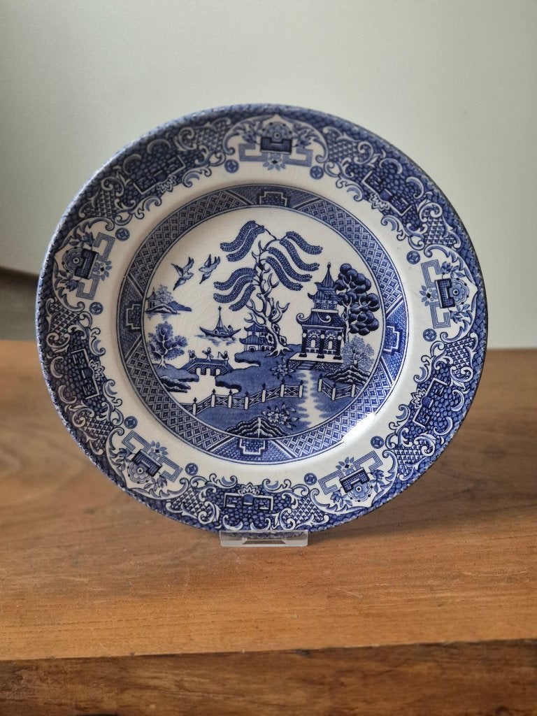 Vintage Old Willow bord, blauw-wit, Antiek en Kunst, Ophalen of Verzenden