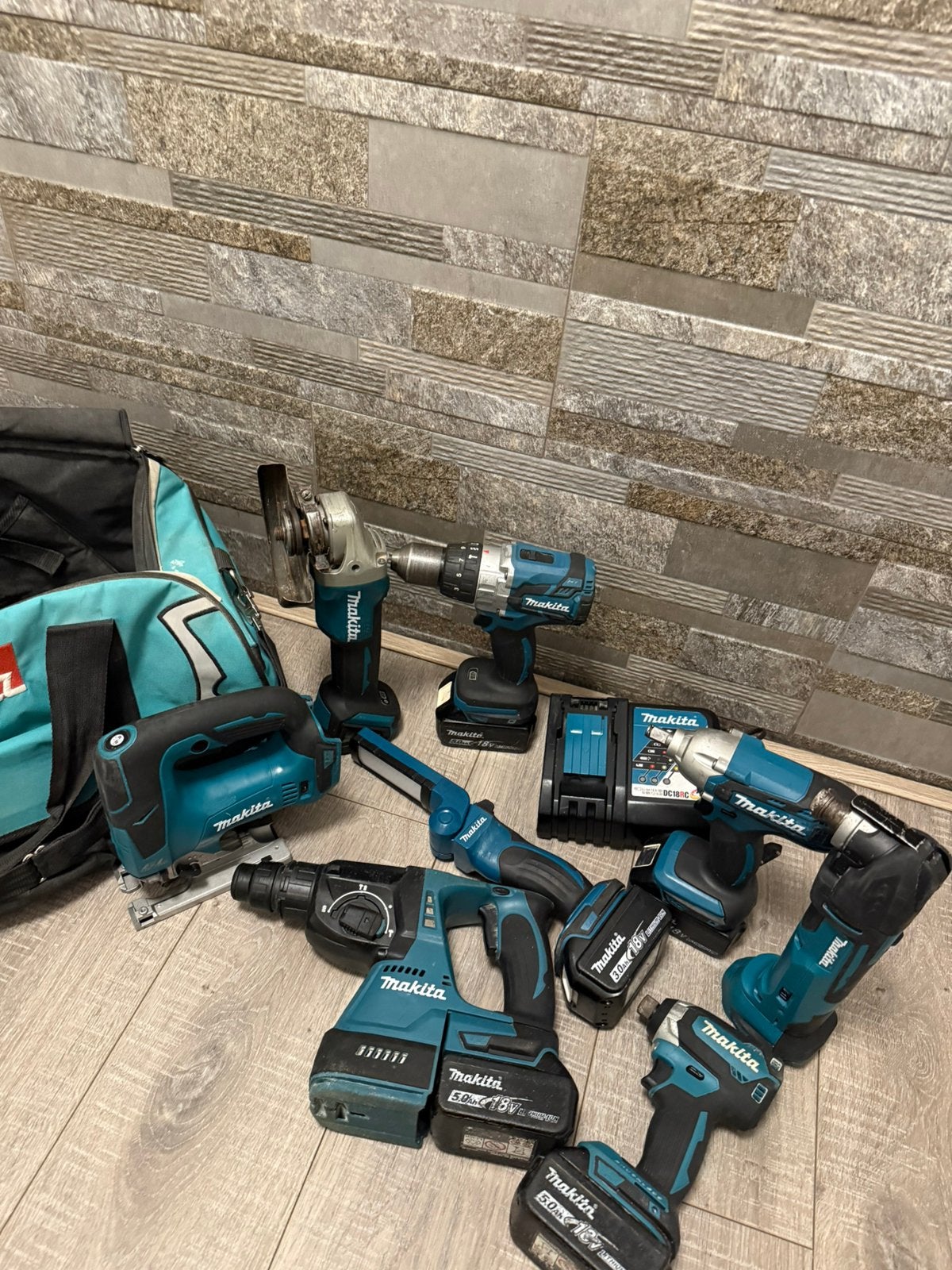 Makita 18v set, Ophalen of Verzenden, Gebruikt