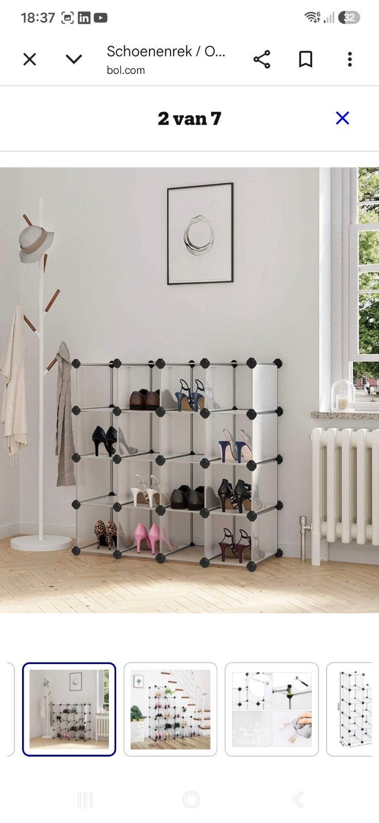 Modulair Schoenenrek - Opbergkast - DIY Kast Systeem, Ophalen, Gebruikt