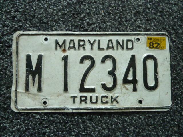 Kentekenplaat licenseplate Maryland Truck USA, Verzenden, Gebruikt, Auto's