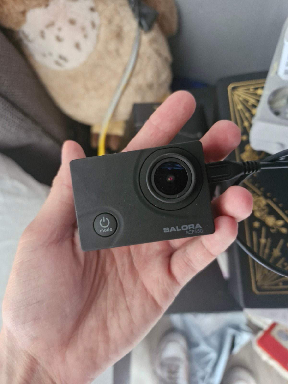 Salora AC950 4K Action Camera met accessoires, Ophalen of Verzenden, Gebruikt, Overige merken