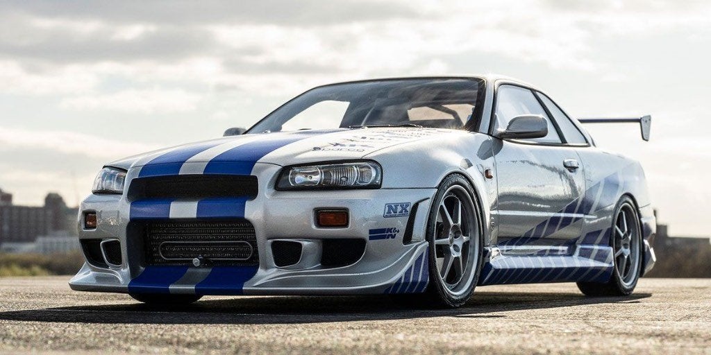 2 Fast 2 Furious Nissan Skyline GT-R R34 | 1:12 Schaalmodel, Ophalen of Verzenden, Nieuw, 1:9 t/m 1:12, Auto
