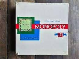 monopoly witte doos, vintage, Ophalen of Verzenden, Zo goed als nieuw