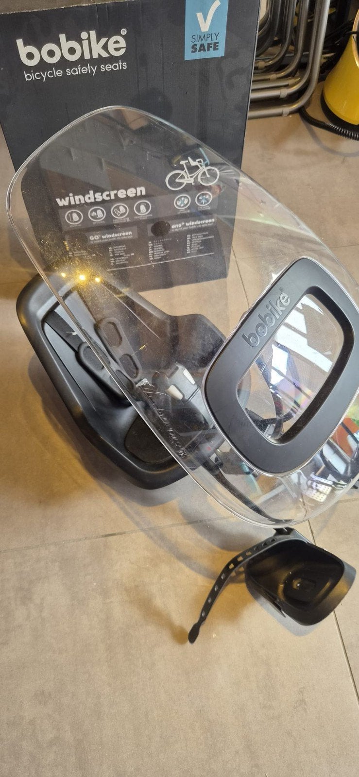 Bobike Voorzitje met Windscherm in nette staat, Ophalen, Voorzitje, Bobike, 0 t/m 13 kg
